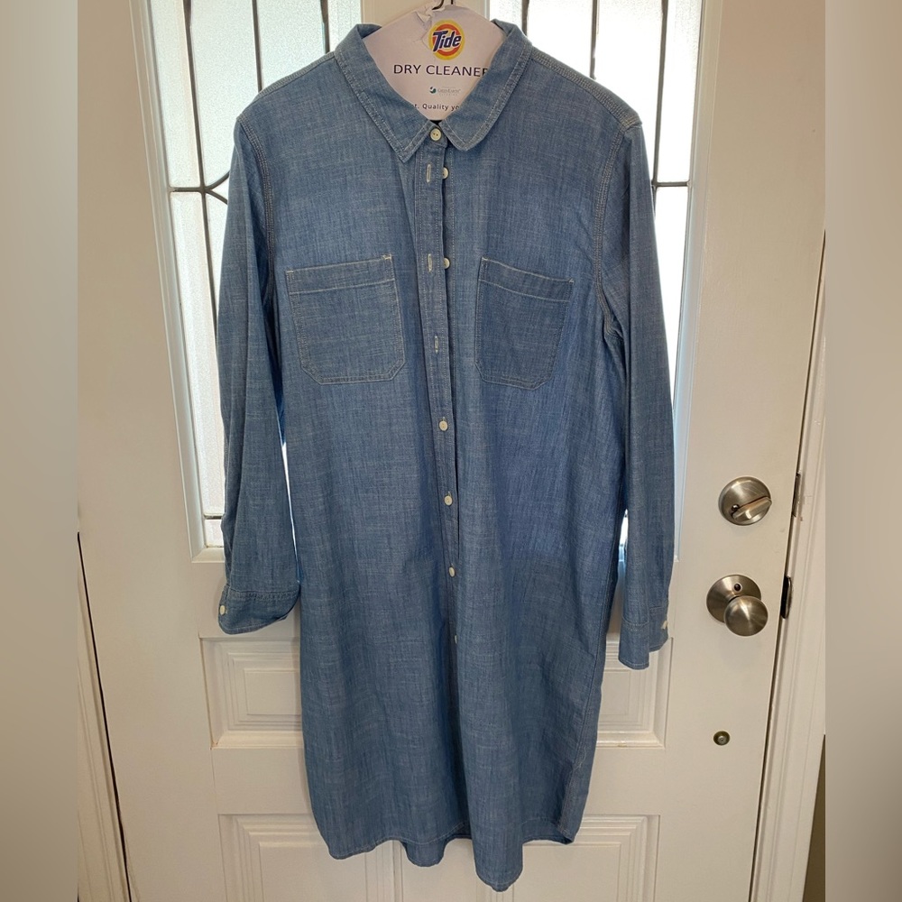 J. Crew Chambray Shirt Dress
